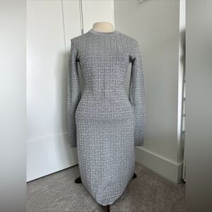 Givenchy 4G Jacquard Logo Minidress in Silver Sold Out $2295. NWOT